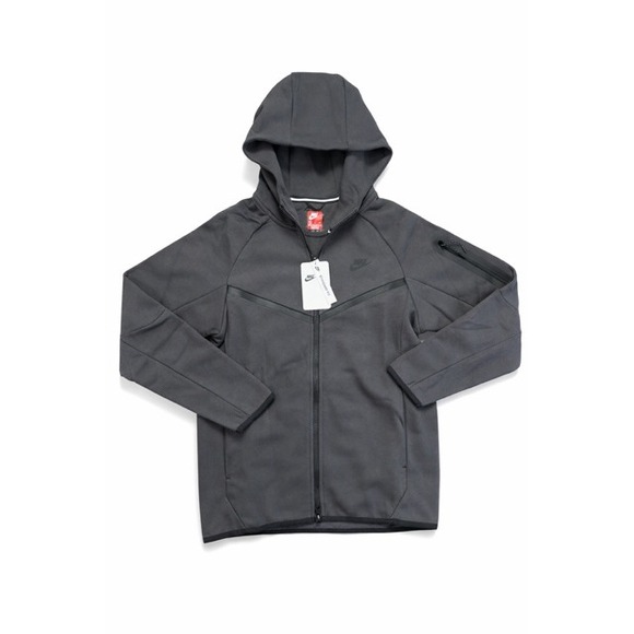 Nike Tech Fleece Tracksuit Set Mens Charcoal Grey Full Zip Hoodie Joggers (S) - Picture 3 of 4